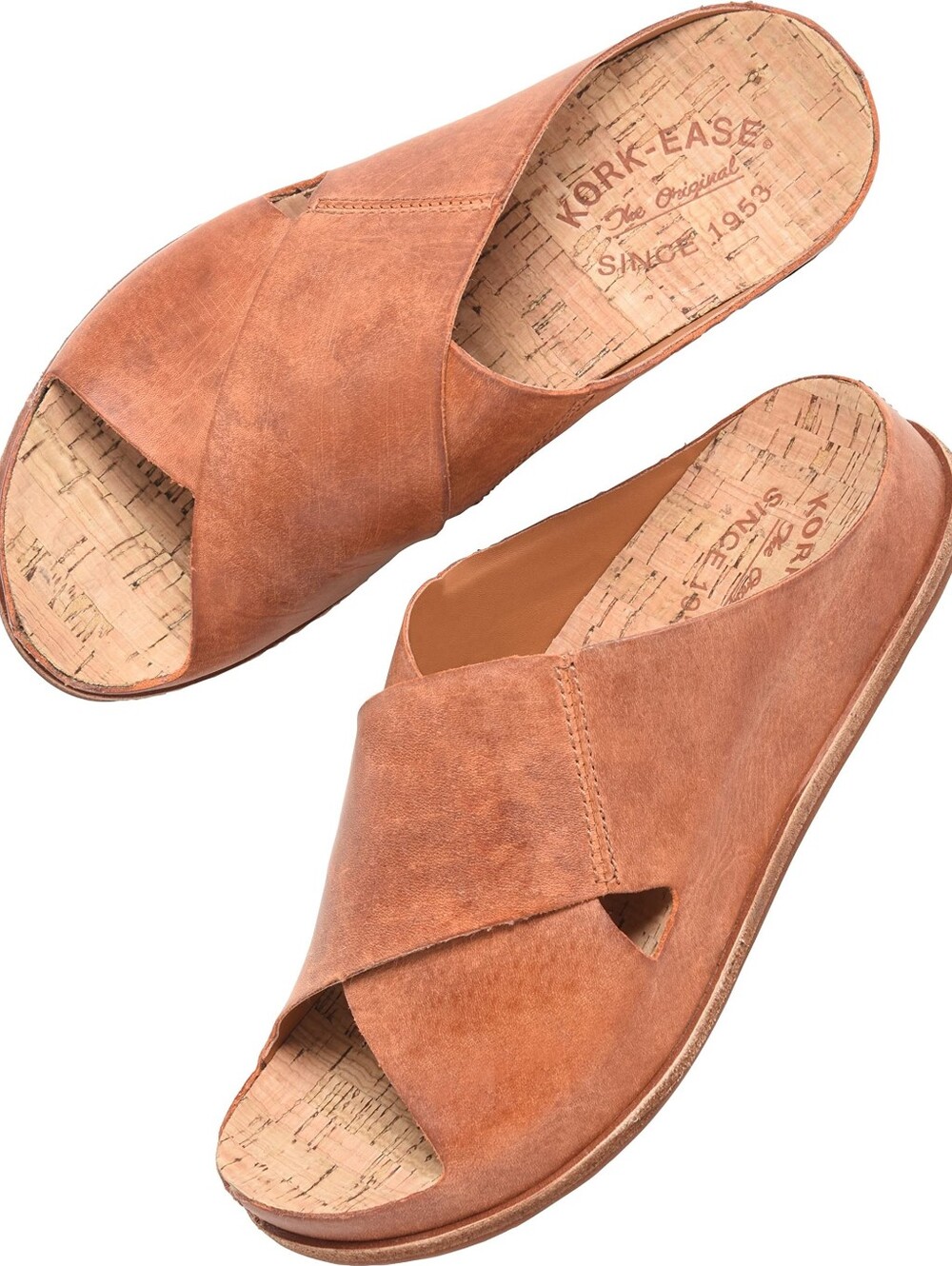 KORK-EASE Tutsi Cross-Band Women's Slip-On Sandals Size 9M